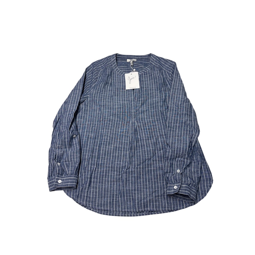 NWT Joie Kalan Sailor Blue Striped Cotton Blouse Womens XS  3682-T4468